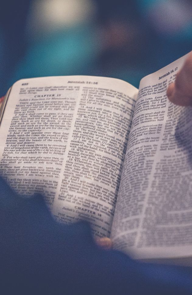 bible in hands